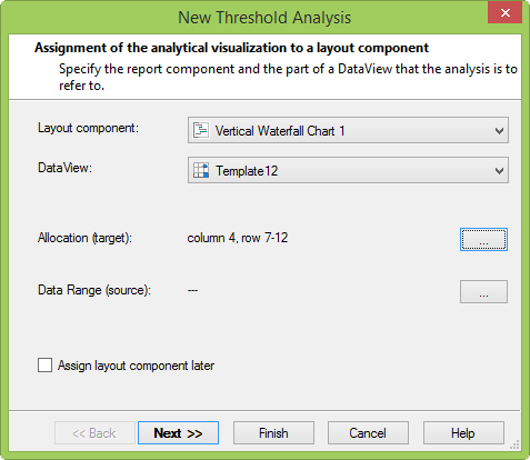 Analytical visualization settings